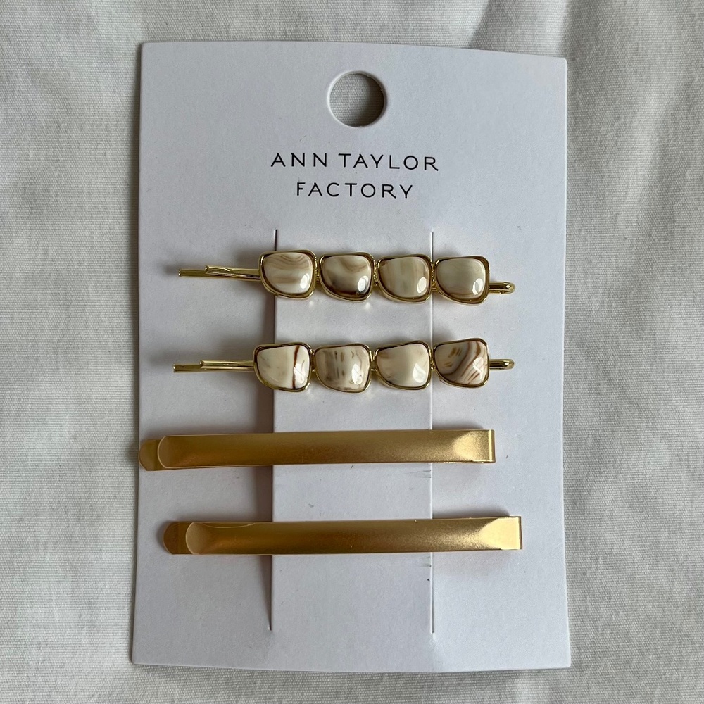 Ann Taylor Factory Gold Hair Clips
